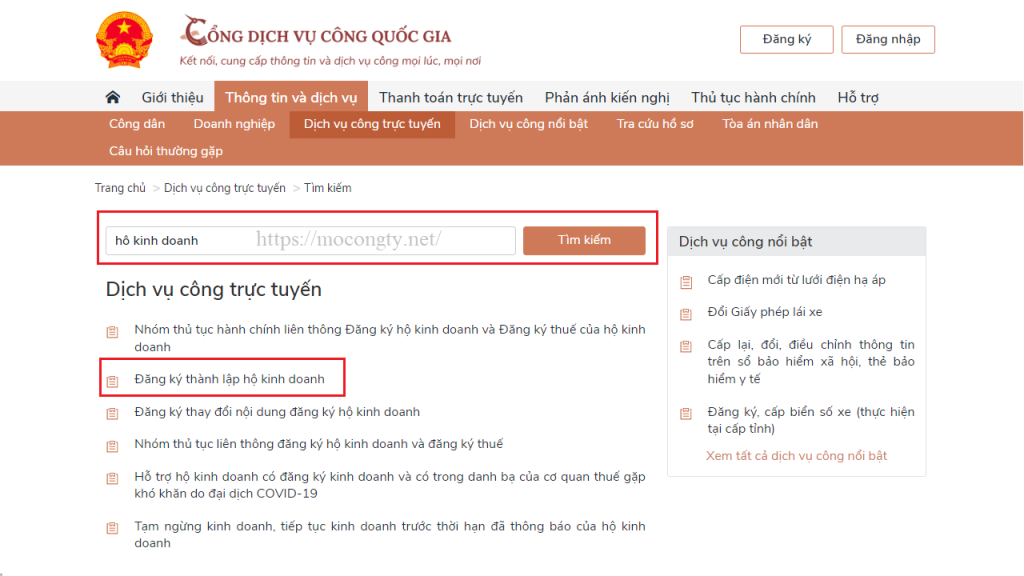Kinh Doanh Online Cho Người Mới Bắt Đầu Bạn có thể đăng kí kinh doanh online qua website Cổng dịch vụ công Quốc Gia mà không cần đi làm thủ tục đăng kí trực tiếp