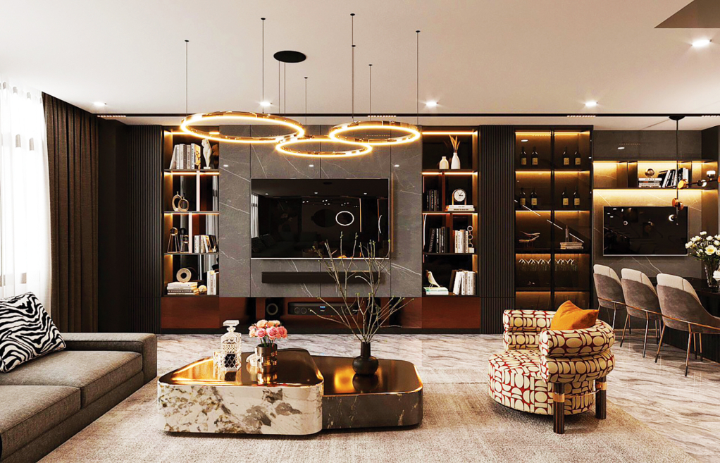 Phong cách thiết kế nội thất hiện đại luôn được yêu thích bởi sự tinh tế và tiện dụng