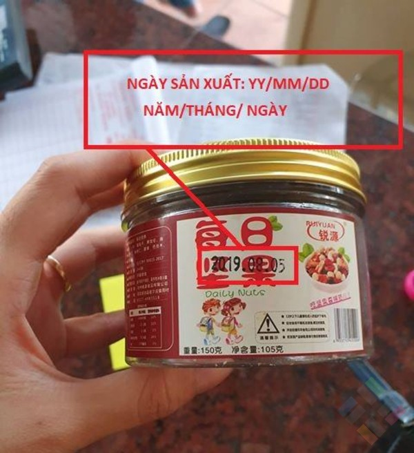 Cách xem HSD của đồ ăn vặt nội địa Trung Quốc