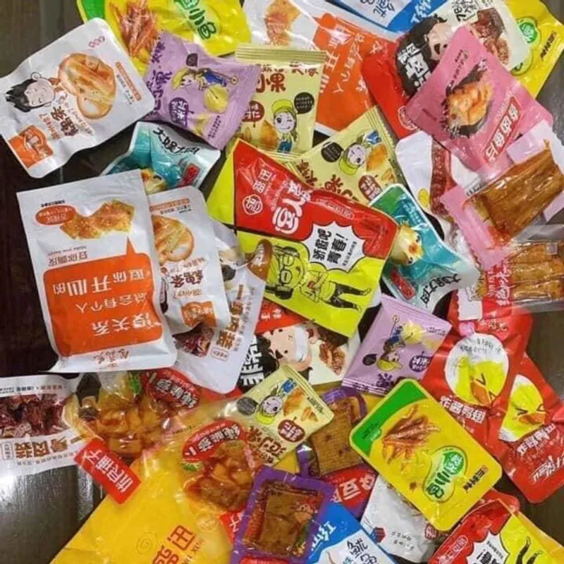 Mẫu kiểm nghiệm đồ ăn vặt Trung Quốc