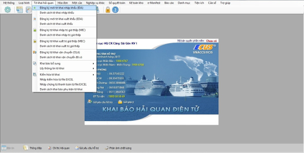 Tiến hành khi báo hải quan điện tử trên hệ thống Ecus khi nhập khẩu nồi chiên không dầu về Việt Nam