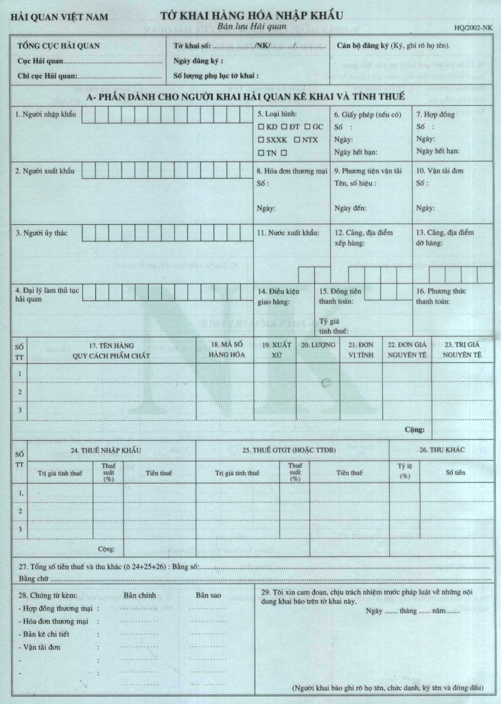 Trước khi bắt đầu làm thủ tục nhập khẩu xe, bạn cần đăng ký tờ khai hải quan